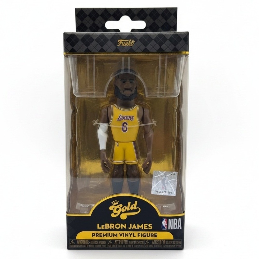 Funko Gold LeBron James Lakers Yellow Jersey 5 Inch Vinyl Figure NBA Boxed